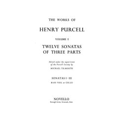 Henry Purcell:Twelve Sonatas Of Three Parts