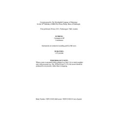 Tarik O'Regan: A Ducal Fanfare (Score)