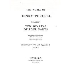 Henry Purcell: 10 Sonatas Of Four Parts Violin 2 (Sonatas V-VII)
