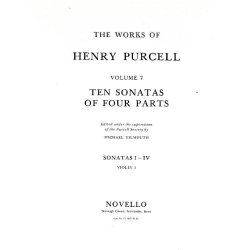 Purcell Society Volume 7 - 10 Sonatas Of Four Parts (Full Score)