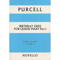Purcell Society Volume 11 - Birthday Odes For Queen Mary Part 1 (Paperback)