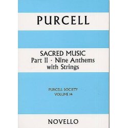 Purcell Society Volume 14 - Sacred Music Part 2 Nine Anthems