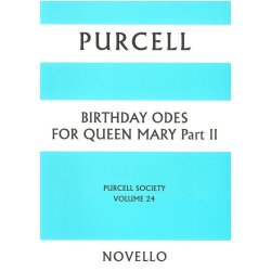 Purcell Society Volume 24 - Birthday Odes For Queen Mary Part II (Paperback)