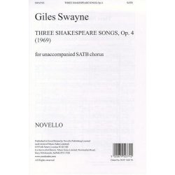 Giles Swayne: Three Shakespeare Songs Op.4 SATB