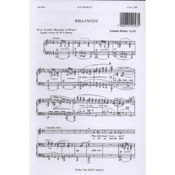 Johannes Brahms: Alto Rhapsody (Vocal Score)