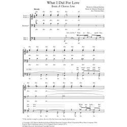 Marvin Hamlisch: What I did For Love (Novello Barbershop)