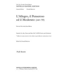 G.F. Handel (Ed. Donald Burrows) &ndash; L&rsquo;Allegro, il Penseroso ed il Moderato (For Soloists, SATB Choir And Orchestra) Full Score
