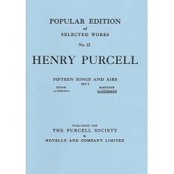 Henry Purcell: Fifteen Songs And Airs - Set 2 (Contralto Or Baritone)