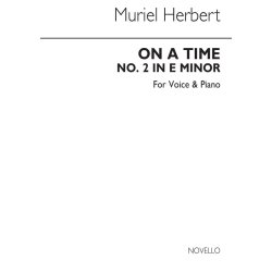 Herbert, M On A Time High Voice And Piano (E Minor)