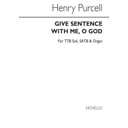 Purcell, H Give Sentence With Me Solo Ttb/Satb