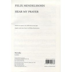 Felix Mendelssohn: Hear My Prayer (Soprano/SATB)