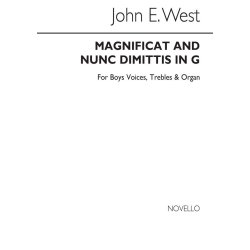 West, J Magnificat &amp; Nunc Dimittis In G Boys Vces/Org Vs