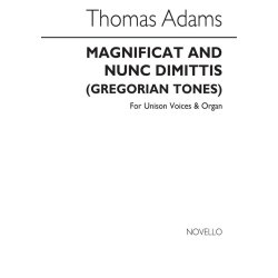 Thomas Adams: Magnificat And Nunc Dimittis(Gregorian Tones-3rd Tone)satb/Organ