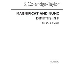 Samuel Coleridge-taylor: Magnificat And Nunc Dimittis In F Satb/Organ