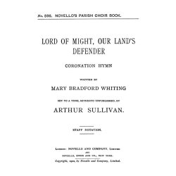 Arthur Sullivan: Lord Of Might, Our Land`s Defender (Coronation Hymn) Satb/Org