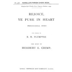 Herbert E. Crimp: Rejoice, Ye Pure In Heart (Hymn) Satb/Organ
