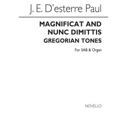 J.E. D'esterre Paul: Magnificat And Nunc Dimittis (Gregorian Tones) SAB/Organ