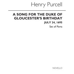 Purcell, H Song For The Duke Of Gloucester's Birthday Ch Pts