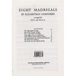 Eight Madrigals By Elizabethan Composers