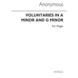Anonymous Organ Voluntaries In A &amp; G Minor