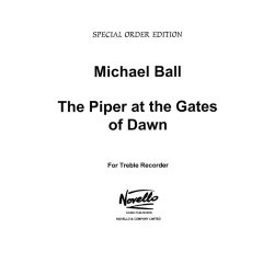 Ball The Piper At The Gates Of Dawn Solo Recorder