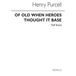 Purcell, H Of Old When Heroes Thought It Base Bass And Piano