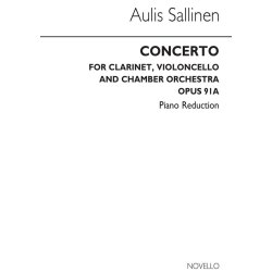 Aulis Sallinen: Concerto For Clarinet, Violoncello And Chamber Orchestra (Piano Reduction)