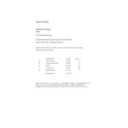 Stuart MacRae: Poems for Angus