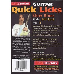 Lick Library: Quick Licks For Guitar - Jeff Beck Slow Blues Key Of B (DVD)