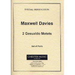 Peter Maxwell Davies: Two Gesualdo Motets (Set of Parts)