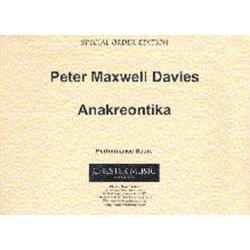 Peter Maxwell Davies: Anakreontika (Parts)