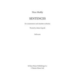 Nico Muhly: Sentences (Full Score)