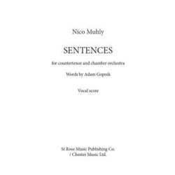 Nico Muhly: Sentences (Vocal Score)