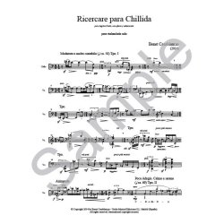 Benet Casablancas: Ricercare Para Chillida - Cello Score