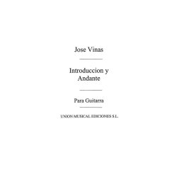 Vinas: Introduccion Y Andante (Balaguer) for Guitar