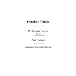 Chopin: Preludio Op.28 No.15 (La Gota De Agua) (Tarrega) for Guitar