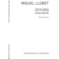 Llobet: Estudio En Mi Mayor E Major for Guitar
