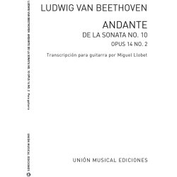 Beethoven: Andante De La Sonata No10 (Llobet) for Guitar