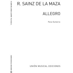 Bach Allegro (r Sainz De La Maza) Guitar