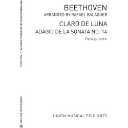 Beethoven: Claro De Luna Adg De Snt No.14 Op.27 No.2 (Balaguer) for Gtr