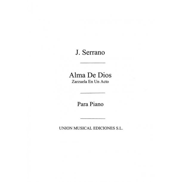 Serrano: Alma De Dios No.5 for Piano