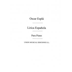 Espla: Lirica Espanola Vol.1 Bocetos Levantinos for Piano