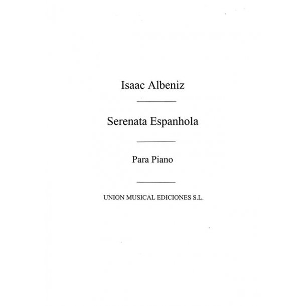 Albeniz: Serenata From Espana Op.165 for Piano