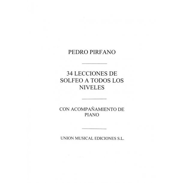 Pirfano 34 Lecciones De Solfeo