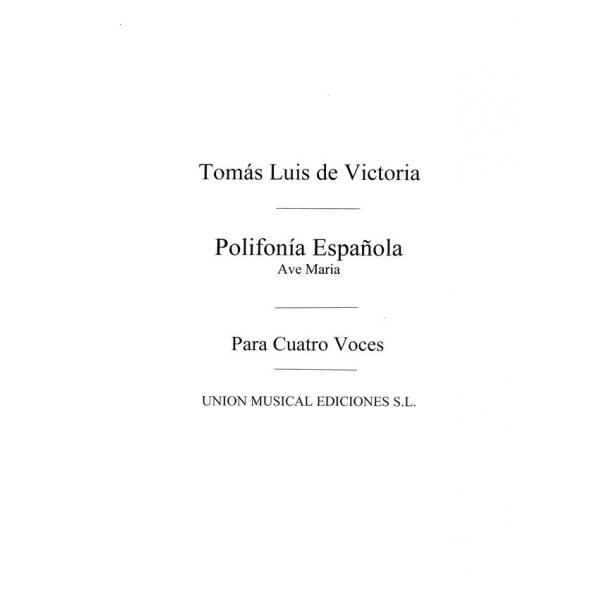 Victoria: Ave Maria for 4 V.M &amp; 4 V.I