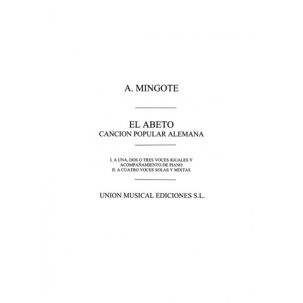 Mingote: El Abeto Cancion Popular Alemana for VM