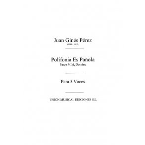 Perez: Parce Mihi Domine Motet for 5v.M