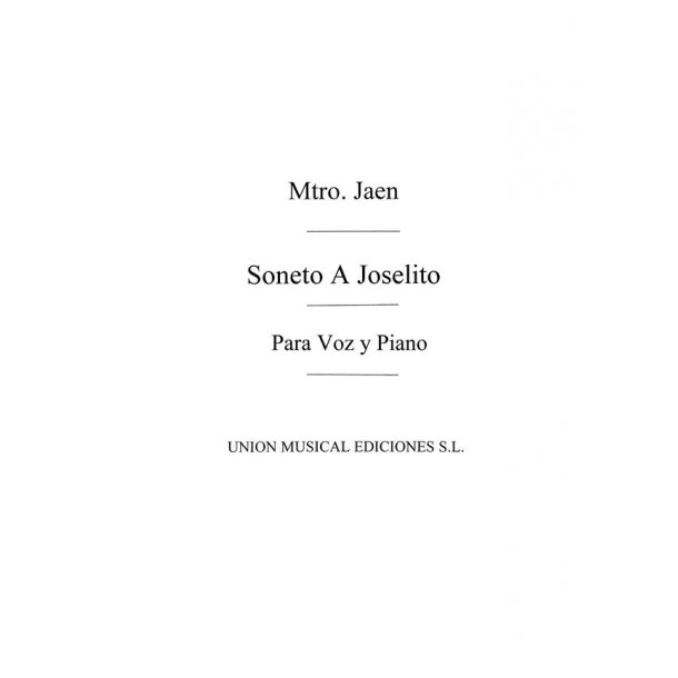 Jaen: Soneto A Joselito for Voice And Piano