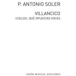 P. Antonio Soler: Cielos Que Opuestas Voces (Score)
