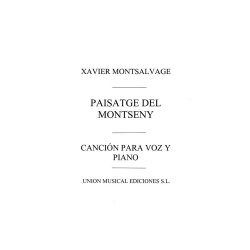 Montsalvatge Paisatge Del Montseny Voice/piano